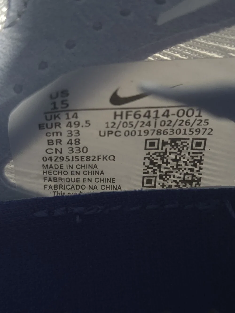 Nike ZoomX Vaporfly NEXT% 4 Ghost Grey -Violet Blue Void HF6414-001 Men's US 15